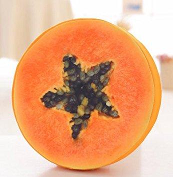 Fruit Cushion-  Throw Pillow - Papaya